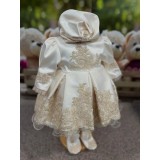 Cumpara ieftin Rochita botez crem cu dantela - DPH19