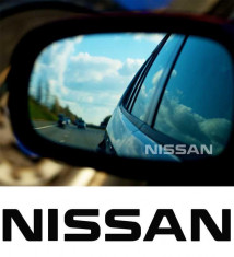 Stickere oglinda ETCHED GLASS - NISSAN (set 3 buc.) foto