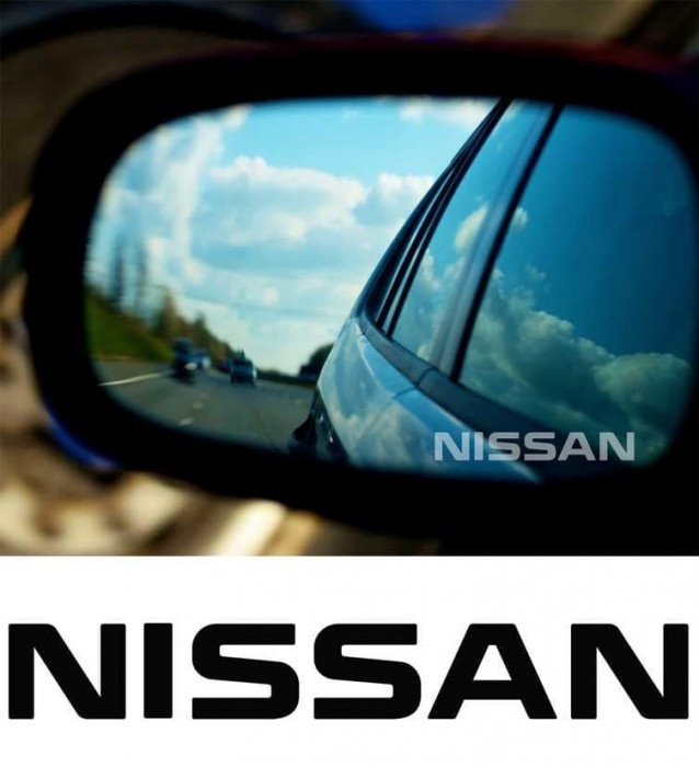 Stickere oglinda ETCHED GLASS - NISSAN (set 3 buc.)