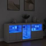 VidaXL Servantă cu lumini LED, alb, 162x37x67 cm