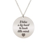 Colier Argint 925 Personalizat Profesoara Invatatoare - Cadou Unic, Bijuterie Graduatie, Nume, Initiala