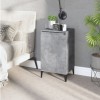 Gossi noptiera, gri beton, 40x35x70 cm, lemn prelucrat