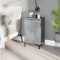 Gossi noptiera, gri beton, 40x35x70 cm, lemn prelucrat