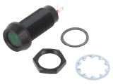 Lampa de control LED verde 5-6V DC &Oslash;12.7mm IP67