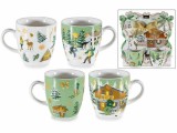 Set 4 cani Craciun portelan multicolor in cutie cadou &Oslash; 5,5 x 6 H, 70 ml