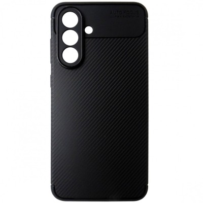 Husa spate Auto Focus aspect Carbon, silicon negru, pentru Samsung Galaxy A56 5G foto