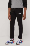 Puma pantaloni 586720 bărbați, culoarea negru, cu imprimeu 586720