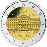 !!! GERMANIA - 2 EURO 2019 , COMM. BUNDESRAT , D - KM NEW - UNC / DIN ROL, Europa