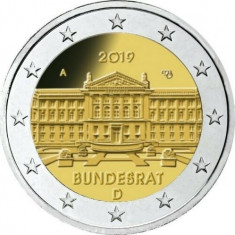 !!! GERMANIA - 2 EURO 2019 , COMM. BUNDESRAT , D - KM NEW - UNC / DIN ROL