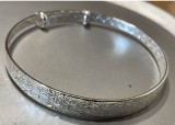 Brățară argint 999 marcată, reglabilă, 14 g , elegantă, stare foarte bună, nouă, nefolosită