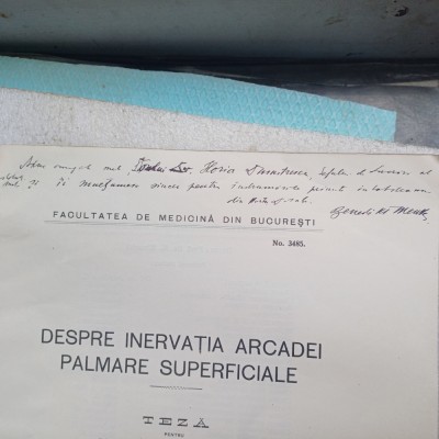 TEZA DOCTORAT BENEDIKT MENKES CU DEDICATIE SI SEMNATURA-1930 R4. foto