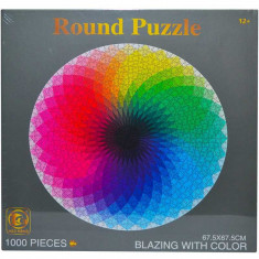 Puzzle rotund de carton, roata culorilor, 1000 de piese foto