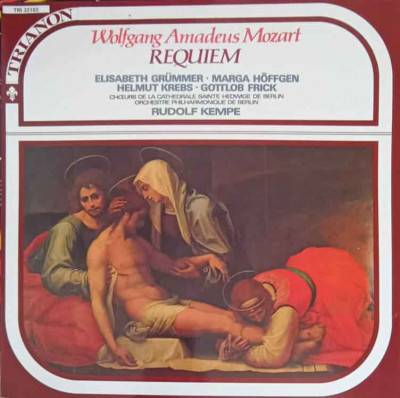 Disc vinil, LP. Requiem-Mozart, Choeurs De La Cath&amp;eacute;drale Sainte Hedwige De Berlin, Orchestre Philharmonique De foto