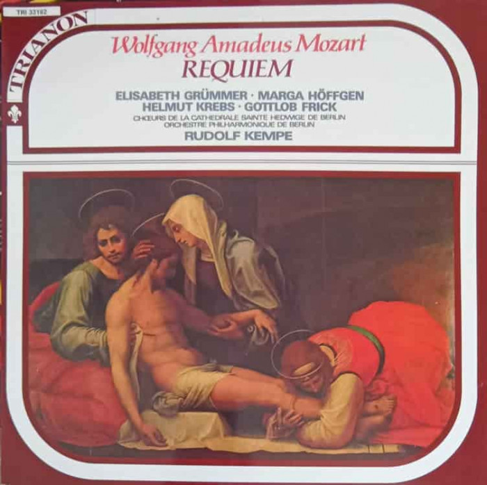 Disc vinil, LP. Requiem-Mozart, Choeurs De La Cath&eacute;drale Sainte Hedwige De Berlin, Orchestre Philharmonique De
