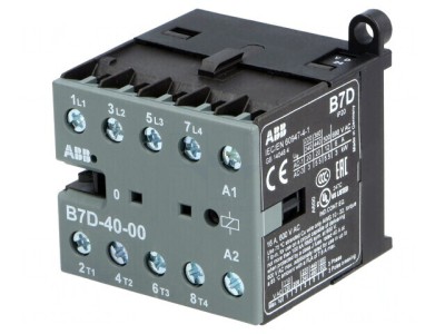 Contactor 4P 24VDC 7A DIN Rail foto