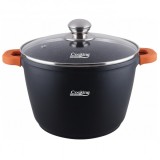 Oala aluminiu turnat inductie capac Dark Line 24x16.5cm 6.3L A0624A DNC57502