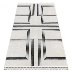 Covor AMOUR 53091C cremă - Geometric, linii modern, elegant, 78x150 cm
