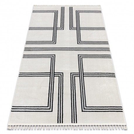 Covor AMOUR 53091C cremă - Geometric, linii modern, elegant, 78x150 cm