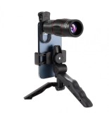 Obiectiv 18x, pentru telefon sau tableta, Universal, Negru