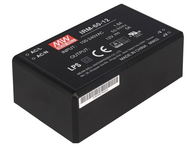 Convertor AC/DC 60W 12V 5A