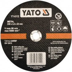 Disc debitat metal 230 x 3.2 x 22 mm Yato YT-6112 foto