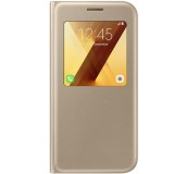 Husa de protectie Samsung S-View Cover Stand pentru Galaxy A5 (2017), Gold, Samsung Galaxy A5, Auriu, Cu clapeta