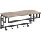VASAGLE Cuier perete cu polita, bara si 5 carlige, 66x27x30 cm, gri