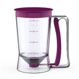 Dispenser de aluat pentru prajituri flippy, batter dispenser, din plastic, maner cu arc, 900 ml, usor de manipulat si utilizat, mov