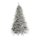 Brad artificial pulverizat alb-tip zapada de craciun 1.8 m inaltime, diametru inferior 110 cm, interior/ exterior, verde, Oem