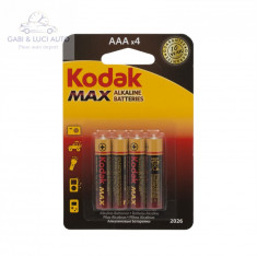 Set 4 baterii AAA Kodak Max Alkaline foto