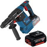 Bosch GBH 18V-26 + GBA - Rotopercutor SDS-Plus 2.6 J + Acumulator Li-Ion 18 V 5 Ah