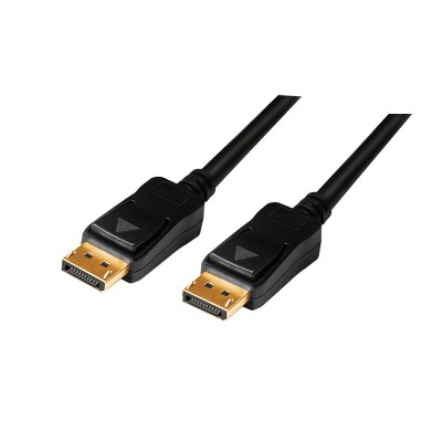 CABLU video LOGILINK, DisplayPort (T) la DisplayPort (T), 20m, conectori auriti, rezolutie maxima 4K (3840 x 2160) la 60 Hz, negru, &amp;quot;CV0114&amp;quot; (timbru v foto