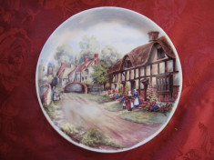 FARFURIE DECORATIVA PORTELAN ENGLEZESC BONE CHINA COTTAGES OF RURAL foto