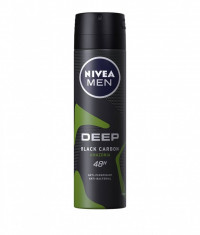 Nivea Deodorant spray Barbati 150 ml Deep Black Carbon Amazonia foto