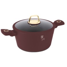 Oală cu capac 30 cm, 8L &ndash; Berlinger Haus Leonardo Collection BH 8043, cu strat titan, perfectă pentru mese mari și curățare rapidă