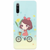 Husa silicon pentru Xiaomi Mi 9, Girl And Bike