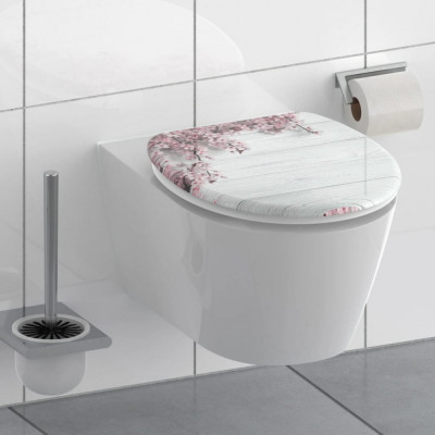 SCH&amp;Uuml;TTE Scaun de toaletă cu &amp;icirc;nchidere silențioasă &amp;quot;FLOWERS &amp;amp; WOOD&amp;quot; foto