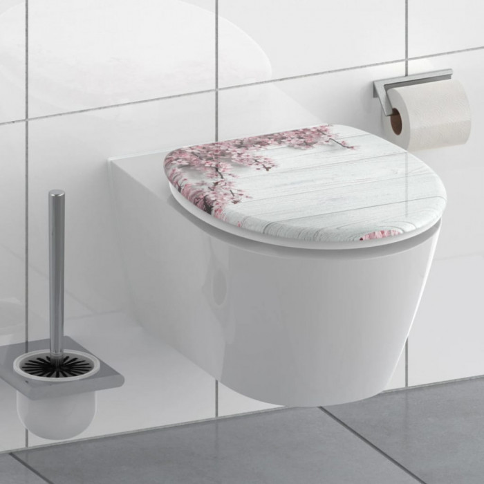 SCH&Uuml;TTE Scaun de toaletă cu &icirc;nchidere silențioasă &quot;FLOWERS &amp; WOOD&quot;