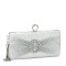 Geanta clutch argintiu cu brosa BYH8815 05