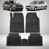Covorase Auto Tip Tavă Dacia Logan 1, 2, Facelift TEAMCAR&reg; Cauciuc Antiderapant Protectie Interior