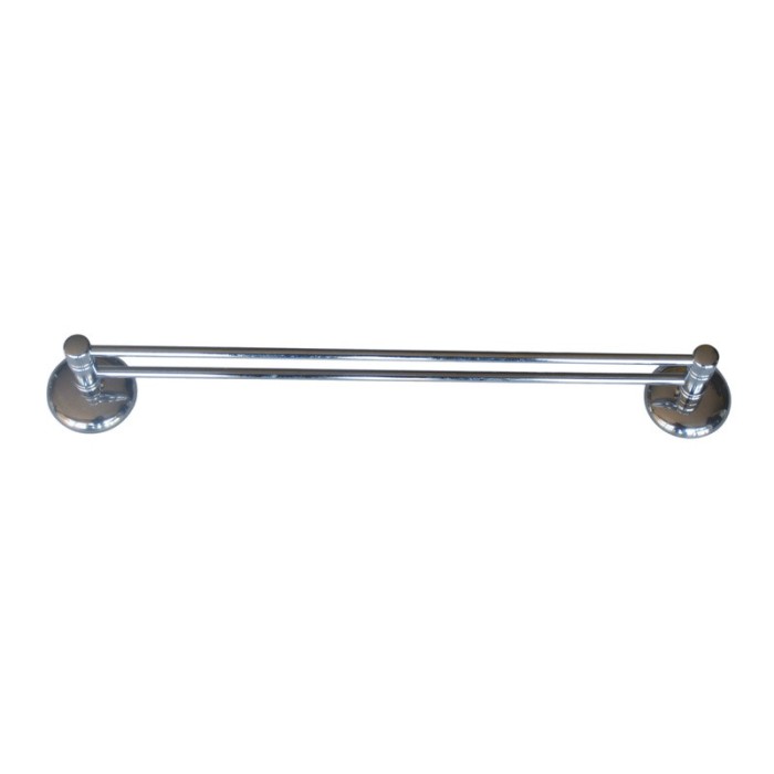 Suport din metal, dublu, pentru prosop, crom lucios, 400 mm