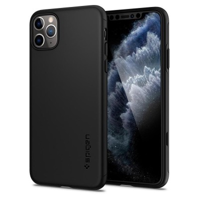 Husa TPU Spigen Thin Fit 360 pentru Apple iPhone 11 Pro Max, Neagra foto