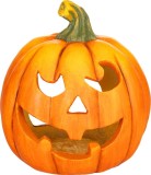 Decor dovleac Halloween MagicHome Nature din magnezie, 21,5x22x23,5 cm