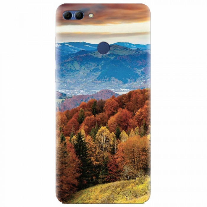 Husa silicon pentru Huawei Y9 2018, Autumn Mountain Fall Rusty Forest Colours