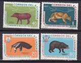 Ecuador 1960 fauna MI 1021-1024 MNH, Nestampilat