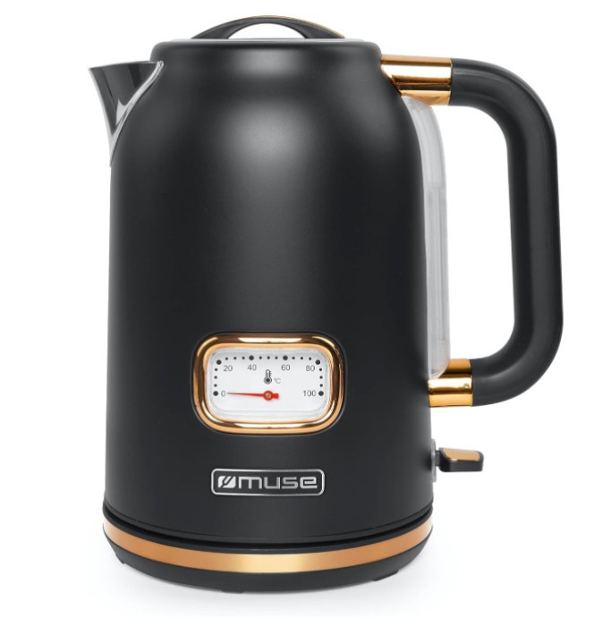 Fierbator electric MUSE, retro, 2200W, afisaj al temperaturii, 1,7 L, oprire automata - RESIGILAT