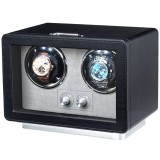Cumpara ieftin Cutie intors ceasuri automatice iUni, Retro Watch Winder 2, Piele ecologica, Negru