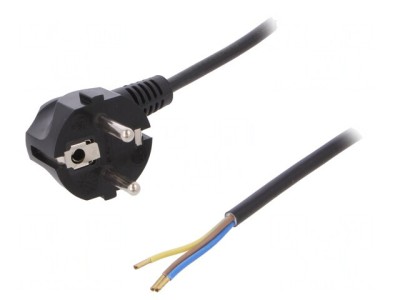 Cablu Electric PVC 3x0,75mm2 Negru 1m 16A 250V foto