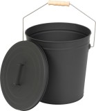 Galeata Metalica Cenusa Strend Pro 21L Negru cu Capac