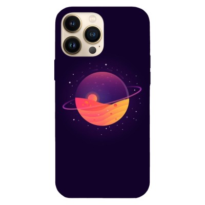 Husa compatibila cu Apple iPhone 15 Pro model Abstract Saturn planet, Silicon, TPU, Viceversa foto